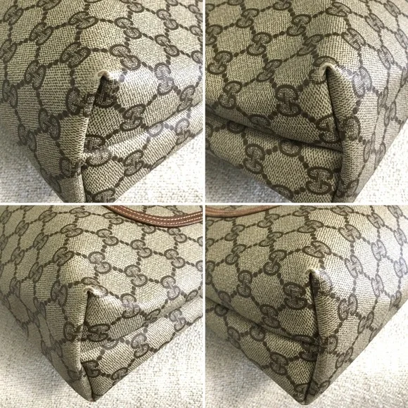 Gucci authentic brown monogram coated canvas tote bag - Picture 12 of 15